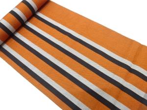 アンティーク　縞模様織り出し　八寸帯地反物